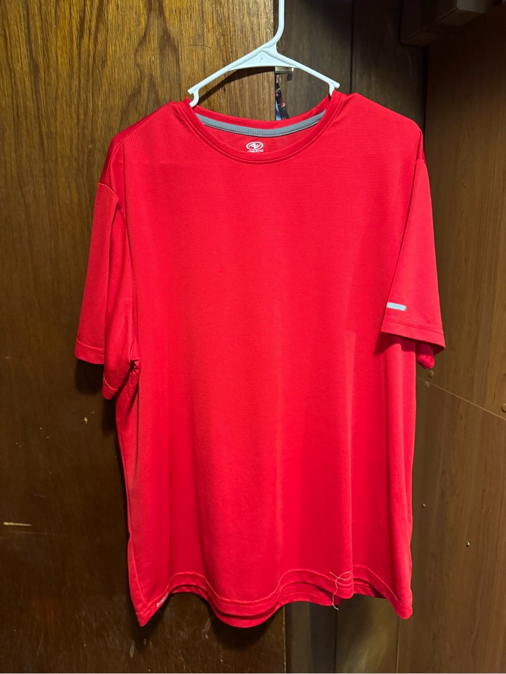 Athletic Works Red Short Sleeve Performance Tee